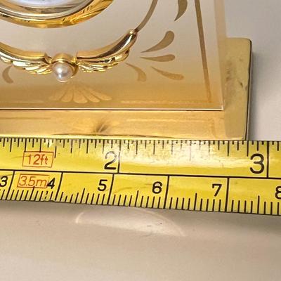 Mikimoto Pearl Accented Desk Table Small Clock