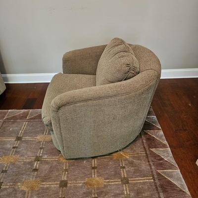 Swivel Fabric Arm Chair (LR-JS)