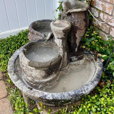 Cement jug fountain