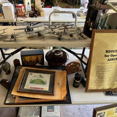 Vintage aviation figures and pictures