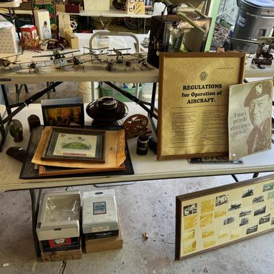 Vintage aviation figures and pictures