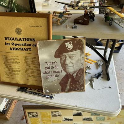 Vintage aviation figures and pictures