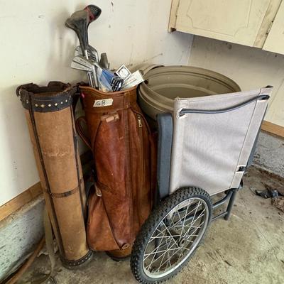 Vintage golfing and outside items