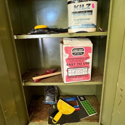 Cabinet with painting items