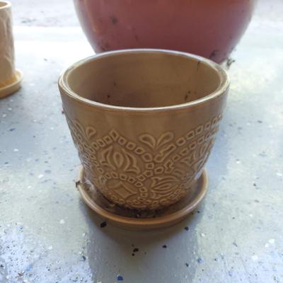 Four Ceramic Plant Pots (G-BBL)
