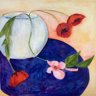 117 "Poppies #10" 2004 Oil on Canvas by Ellen Into