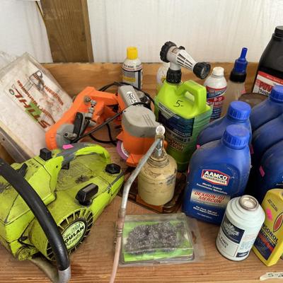 Chainsaw and oil