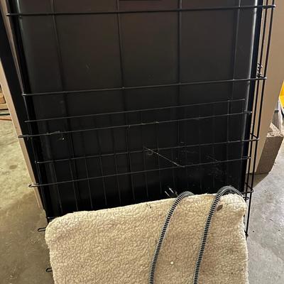 Dog Crate and Electric Heated Pet Pad