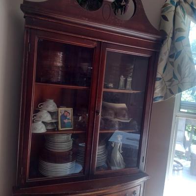 Vintage Wooden Corner Hutch (No Contents)