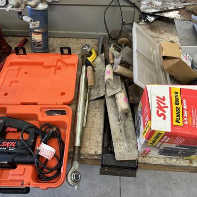 Tools and table