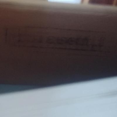 Bassett Wood Finish Side Table with Storage Drawer and Glass Top (Choice B)