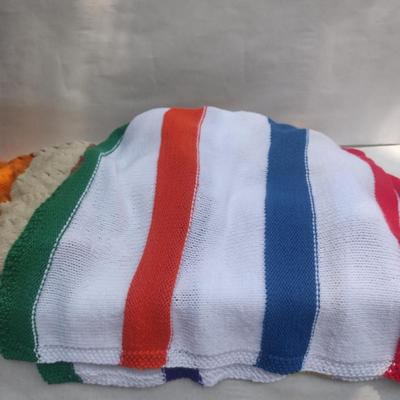 Collection of Hand Made Afghan Throws- Four Pieces