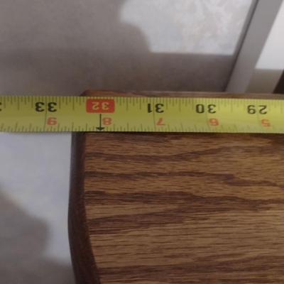 Wooden Bow Front Curio Cabinet with Glass Shelves (No Contents)