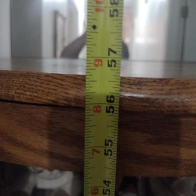 Wooden Bow Front Curio Cabinet with Glass Shelves (No Contents)