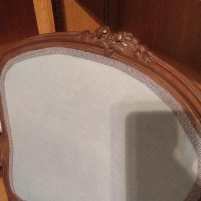 Wooden Framed Accent Chair with Upholstered Seat and Back