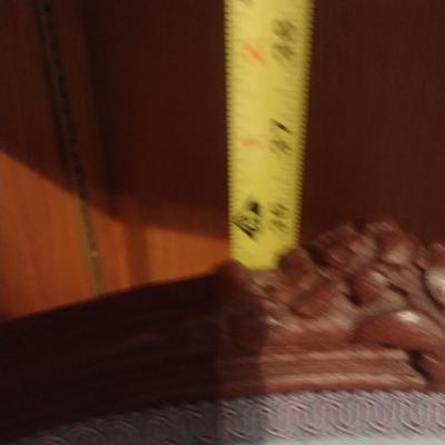 Wooden Framed Accent Chair with Upholstered Seat and Back