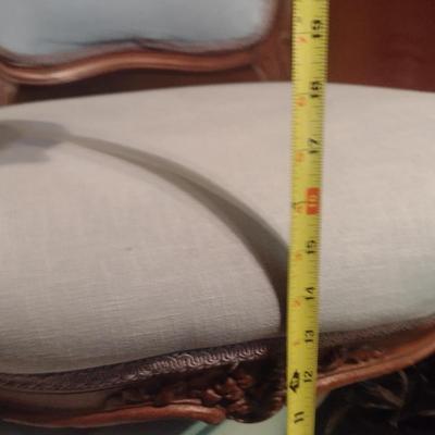 Wooden Framed Accent Chair with Upholstered Seat and Back