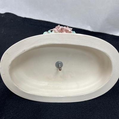 Carousel Pig Figurine with Floral Trim