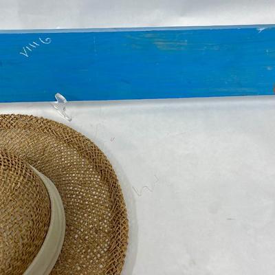 Wall Hanging & Hat "Gone to the Beach" hand-painted Sign