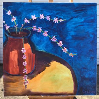 123 Petite Orchids 2000 Oil on Canvas by Ellen Into