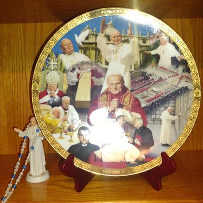 Numbered Pope John Paul II Commemorative Plate- By The Danbury Mint