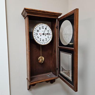 Howard Miller Oak Cabinet Regulator Style Clock (DR-JS)