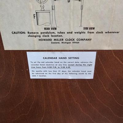 Howard Miller Oak Cabinet Regulator Style Clock (DR-JS)
