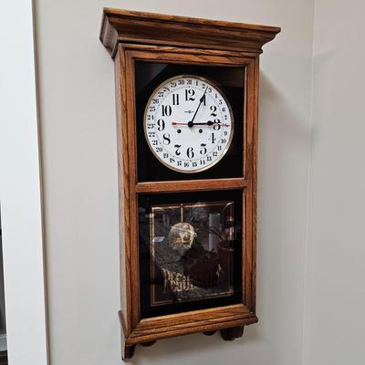 Howard Miller Oak Cabinet Regulator Style Clock (DR-JS)