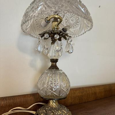 Brass Crystal Lamp