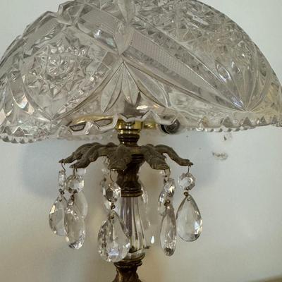 Brass Crystal Lamp
