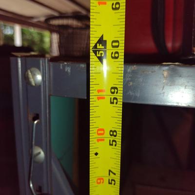 Metal Four Shelf Unit- Measures Approx 29 1/2" Wide, 11 1/2" Deep, 60" Tall (No Contents)