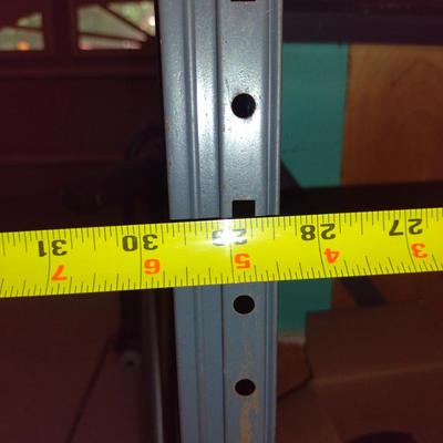 Metal Four Shelf Unit- Measures Approx 29 1/2" Wide, 11 1/2" Deep, 60" Tall (No Contents)