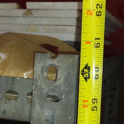 Metal Framed Four Shelf Unit- Measures Approx 84" Wide, 18" Deep, 60 1/2" Tall (No Contents)