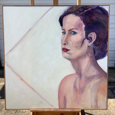 127 "Laura" Portrait 1992 Oil on Canvas by Ellen Into