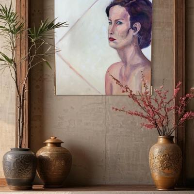 127 "Laura" Portrait 1992 Oil on Canvas by Ellen Into