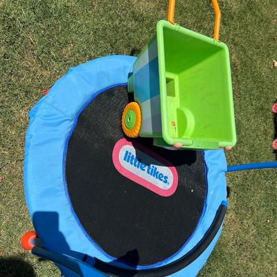 Little Tikes Trampoline and Caterpillar Wheelbarrow