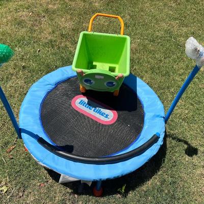Little Tikes Trampoline and Caterpillar Wheelbarrow