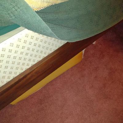 Full Size Bed with Wooden Head and Foot Boards