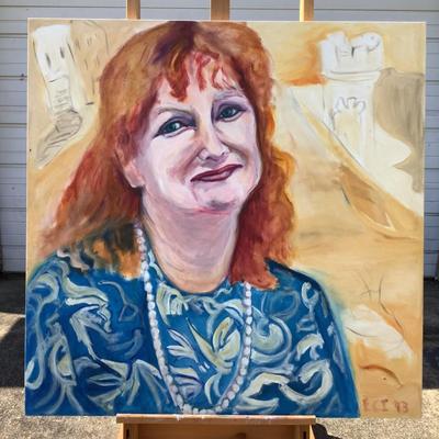 128 "Joan" Women Portrait 1993 Oil on Canvas by Ellen Into