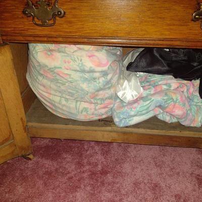 Wooden Wash Stand- Approx 31" Wide, 16 3/4" Deep (No Contents)