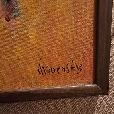 Samuel Grodensky Signed Oil Painting (D-JS)