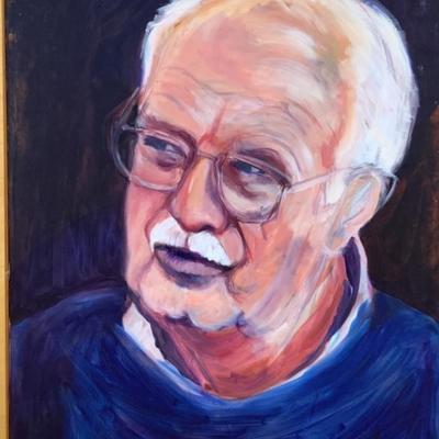 129 "Warren The Pediatrician" Portrait 1990 Oil on Canvas by Ellen Into