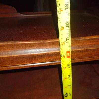 Wooden Two Tier Telephone Table with Stretcher Shelf