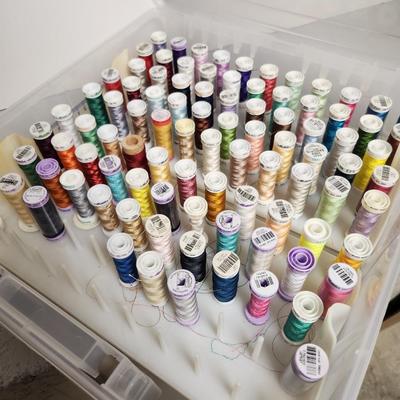 Sulky thread case with thread