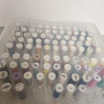Sulky thread case with thread