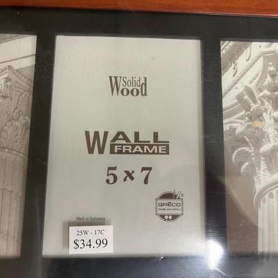 Solid Wood Triple 5 x 7 Picture Frame
