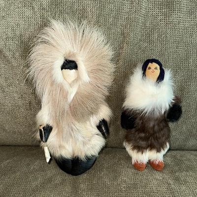 56 PAIR ALASkA WALL DOLL FROM FUR & REINDEER HOOVES