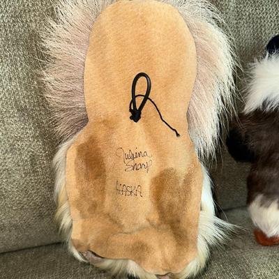 56 PAIR ALASkA WALL DOLL FROM FUR & REINDEER HOOVES