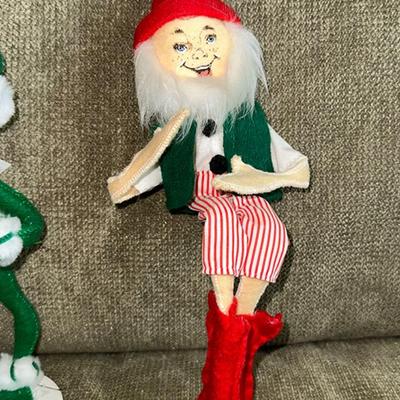 57 LOT 3 XMAS ANNALEE DOLLS ELF SHELF GREEN MOUSE ANGEL