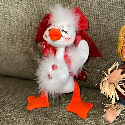 62 ANNALEE DOLLS VALENTINE DUCK SCARECROW BABY DEER FAWN